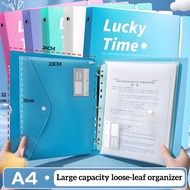Binder A4 Folder 11-hole File Plastic Binder Student Test Paper Storage File Organizer Waterproof