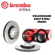 BREMBO XTRA Front Drilled Sport Racing Brake Disc Rotor - Volkswagen GOLF R MK6 / MK6R TYPE R