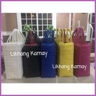 ● ◊☜ ◎ LIKHANG KAMAY Plastic Bayong Bag XL Modern Plastic Bayong Bag souvenir giveaways handmade