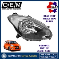 Perodua Myvi SE 2008 ~ Head Lamp Head Lights Lampu Depan Smoke Type Black