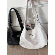 ASON leather metal logo design commuting bag