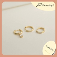 Plenty Giada Huggie Earring Set 14K Gold Plated - Gold