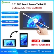 SZBOX JX5 Mini PC 5.5 inch Touch Screen Pocket PC Intel N100 Windows 11 12GB 1TB Wifi6 BT5.2 Tablet