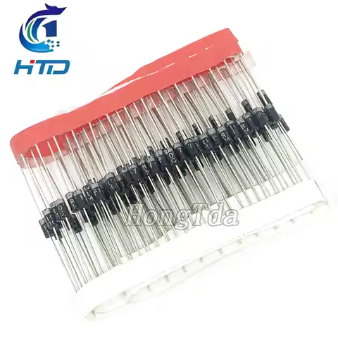100PCS 1N4001 1N4004 1N4007 FR107 UF4007 DO-41 1A1000V IN4007 DIP Rectifier Diode