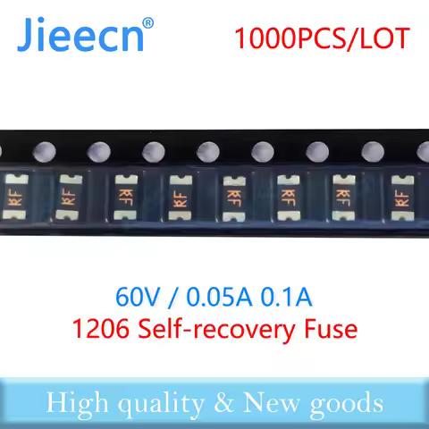 1000PCS 1206 SMD Fuse 60V 0.05A 0.1A 50mA 100mA PPTC PolySwitch Self-Recovery Fuse Resettable Fuse P