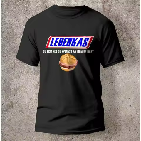 Leberkas T-Shirt Oktoberfest Munich Bavaria Fun Shirt Funny New Summer Short-sleeved Tee Launched Ca