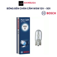 [hộp 10 bóng] Bóng đèn chân cắm W5W 12V - 501 Bosch chính hãng cao cấp