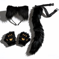 Halloween Liaozhai Little Fox Mask Half-Face Fox Demon Cat Face Fox Tail Accessories Fox Demon Mask 