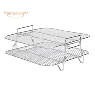 Air Fryer Rack For  5.5L Air Fryer, 2 Tier Air Fryer Grill/Shelf/Dehydrator Rack Square ,Air Fryer A