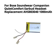 For Bose Soundwear Companion QuietComfort Earbud Headset Replacement AHS803040 1000mAh Battery