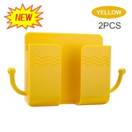 Fast Delivery 2pcs Wall Mounted Organizer Storage Box Remote Control Mounted Mobile Phone  Wall Hold