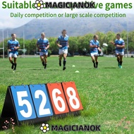 MAGICIANOK Digital Scoreboard, Portable Score Keeper Table Scoreboard, Outdoor Sports Multiple Sport