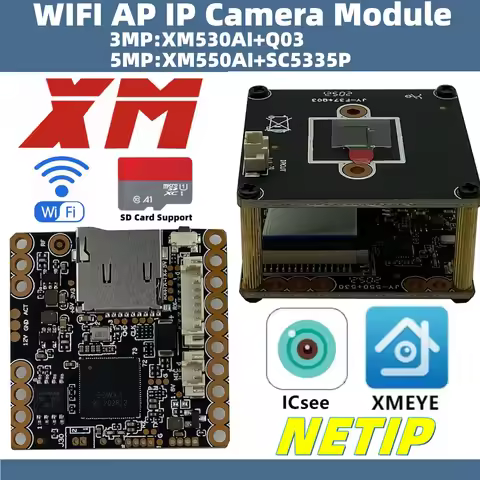 XM WIFI AP 5/3MP IP Camera Module Board ICsee XMeye P2P XM550AI+SC5335P Shell Optional NightVision R