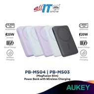Aukey PB-MS03 5000mAh | PB-MS04 10000mA MagFusion Slim Wireless Charging PowerBank