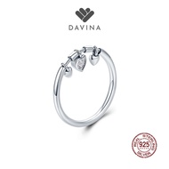 DAVINA Ladies Ariana Ring Sterling Silver 925 - Women's Silver Ring S925 Love
