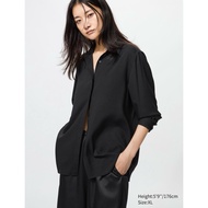 PRELOVED Uniqlo Rayon Blouse (Black/L)