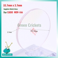 Quality Sapphire Watch Glass Replacement Part 32.7mm x 2.7mm Sapphire Watch Glass for Casio MDV-106