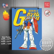 (Ready Stock) Mobile suit Gundam 144 RX-78-2 / RX78-2 / RX78 2 Gundam wall poster sticker deco poste