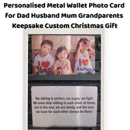 Personalised Metal Wallet Photo Card,Mother Day Gift,Keepsafe Gift, Custom Photo Card , Christmas Gift,
