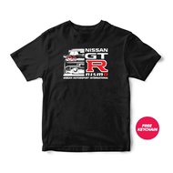 Nissan GTR T-shirt Free Keychain 100% Cotton