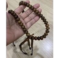 TASBIH TERAS GAHARU EMAS wangi kayu alami 8mm99biji/12mm99biji siap penanda 12mm 99biji ikatan canti