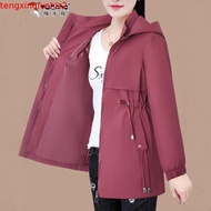 Fangfang Woodpecker Mid-Length Trench Coat Women's 202 5 Spring and Autumn New Fashionable Mother Ou