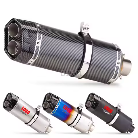51mm Universal Motorcycle AK Exhaust Pipe Muffler with Db Killer For Er6n Z900 Z800 F800gs S1000rr R