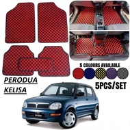 5pcs PERODUA KELISA CARPET Full Seat Checkmate Carpet Dadu Karpet Thailand Floor Mat Dice Carpet Car