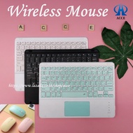 เมาส์ บลูทู ธ/แป้นพิมพ์ภาษาไทย+ภาษาอังกฤษPortable 10Inch Wireless Mini Bluetooth3.0 Keyboard Touchpad พร้อมแป้นพิมพ์