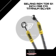 Brake Hose 51 Inch (130 Cm) Titanium Silver