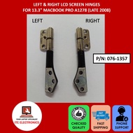 13.3" MACBOOK PRO A1278 LEFT & RIGHT LCD SCREEN HINGE SET (LATE 2008) 076-1357