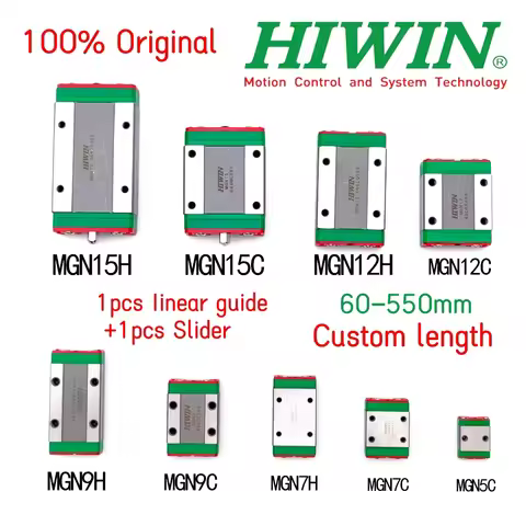 HIWIN Original MGNGuide Linear Rail+Block Carriage MGN7C MGN9C MGN12C MGN15C MGN7H MGN9H MGN12H MGN1