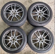 中日韓車裝5x114正廠WORK CR 18吋鈴8.5J ET38 包安裝⭕往下⬇️拉睇説明合豐田/本田/日産/BYD/三菱/MAZDA/MODEL 3電車等中小型車