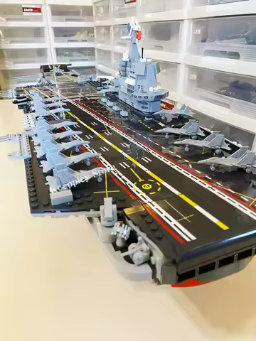 Sembo Block ShanDong Aircraft Carrier With LED Building Blocks Military Battleship Model Brick Warsh