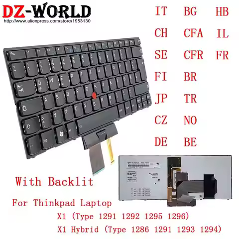 IT CH SWS SE FI JP CZ BG CFA BR CFR TR TUR NO HB IL BE FR DE GR Layout Keyboard for Lenovo Thinkpad 