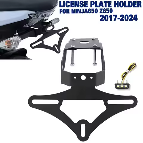 For KAWASAKI NINJA 650 NINJA650 Z 650 Motorcycle Tail Tidy Fender Rear License Plate Holder With Led