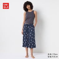 Uniqlo Womens Ut Mofusand Relaco Cropped Pants/wide Leg 24 New Style 472644