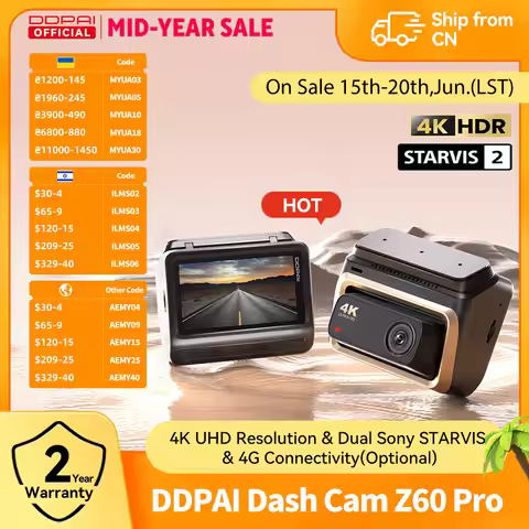 DDPAI Z60 Pro 4K Dash Cam Auto Dashcam Front GPS Car Camera for Dual SONY Sensor WiFi ADAS Night Vis