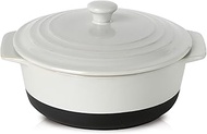 HVH Ceramic Casserole Dish with Lid Oven Safe, 2 Quart Round Casserole Dish Set, 9 Inches Round Baki