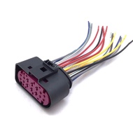 for Audi VW Skoda Seat Xenon Headlight 14 Pins Plug Connector With Wire Cable 1J0973737 / 1J0 973 73