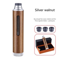 Portable Ashtray Anti-Ash Luxury Wood Cigarette Holder Mini Car Ashtray with Anti Soot-Flying Cigarette Cover Smoking Gift