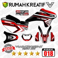 STRIPING VIAR CROS-X 250 SE FULL BODY BONUS STIKER SPONSOR / DECAL VIAR CROS-X 250 SE / STICKER MOTO