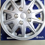 Silver ring car wheel hubcaps 13-14 (4pc)