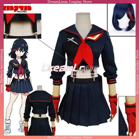 Kill La Kill Ryuko Matoi Goku Uniform Cosplay Costume Set Daily Wear Anime School Uniform with Red T