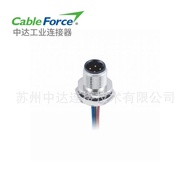 M12connector 4Pin D-Code Male Connector Pre-connected electronic wire Waterproof connector
