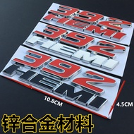 Metal Sticker 392 HEMI Engine Displacement Car Sticker Suitable for Wrangler Big Cut Dodge Modified 