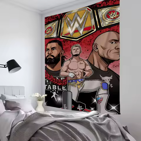 1pc Wrestling Fight W-Wwe Tapestry Room Decor Wall Cloth Party Hanging Background Room Decor Baby Ro