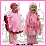 Telekung pink 1-3 tahun , 4-8 tahun , 9-12 tahun | Kain Sembahyang Anak | Telekung Budak kanak-kanak