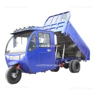 Service Semi Closed Electric Fuel Tricycle cargo Three-Wheeler With Shed gas oil three-wheeled motor