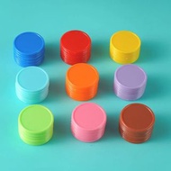 100pcs Plastic Poker Chips Counting Chips Tokens for Bingo Game Board Games Math Teaching Activity W